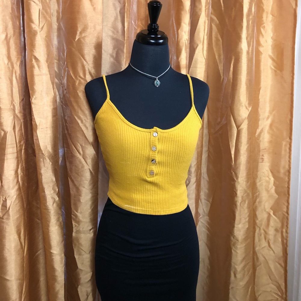 Mustard crop top
